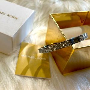 Timeless Michael Kors Hinged Pave Bangle Bracelet